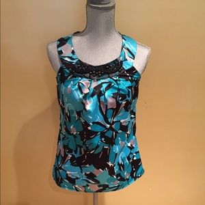 Black, blue, and white tank!