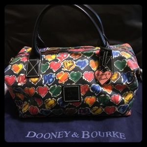 Dooney & Bourke multi color signature Handle Bag