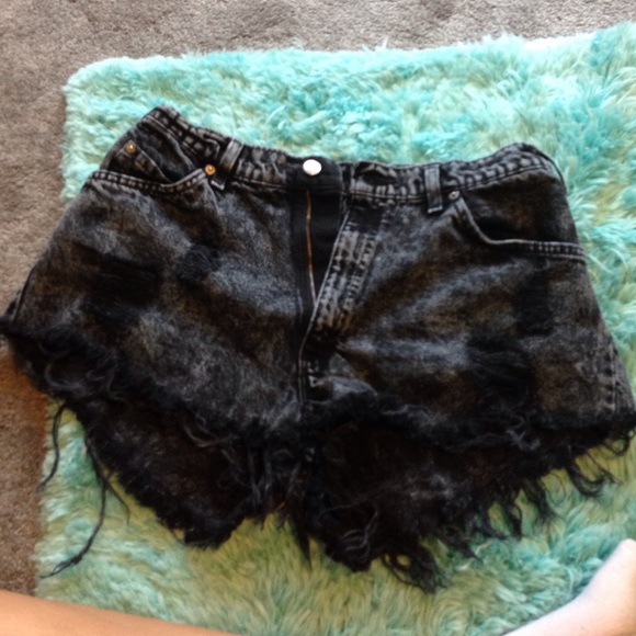 Levi's Pants - Levi's acid washed destroyed high waisted shorts