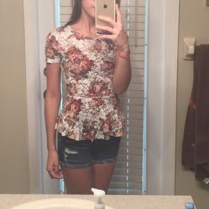 lace peplum top