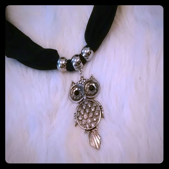 Owl jewelry scarf