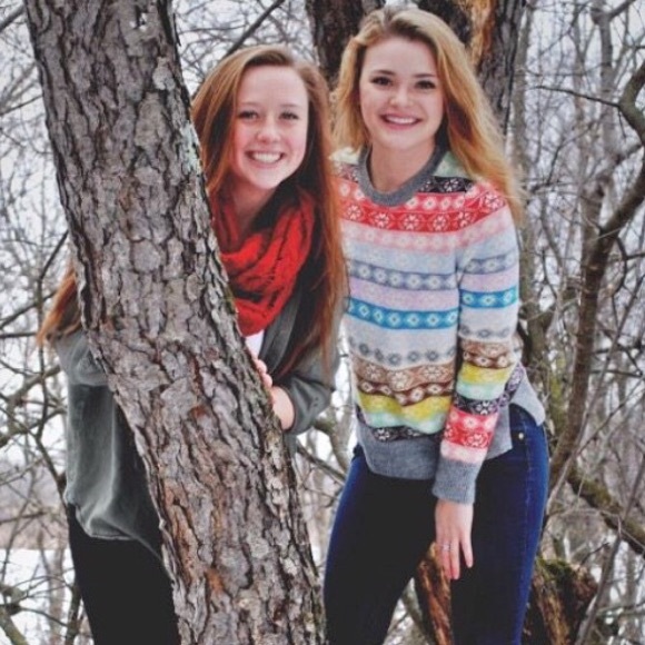 Cute colorful sweater!