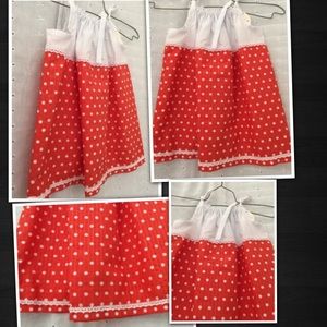 💐Orange Poke-a-Dot Seersucker Fabric💐