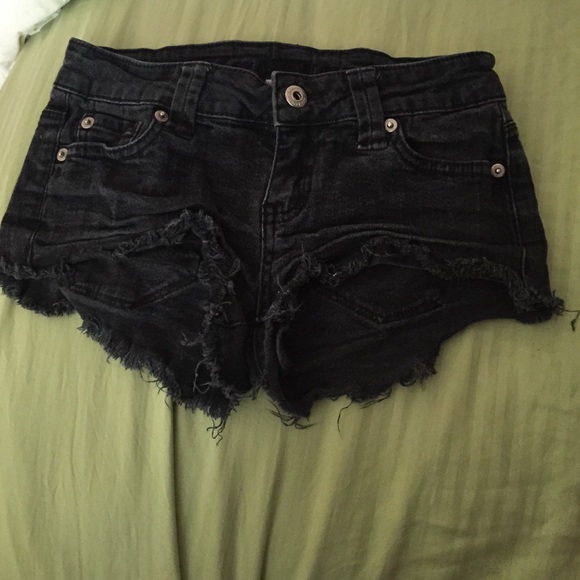 black shorts