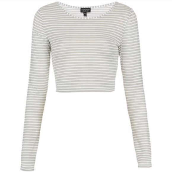 Thin stripe crop top