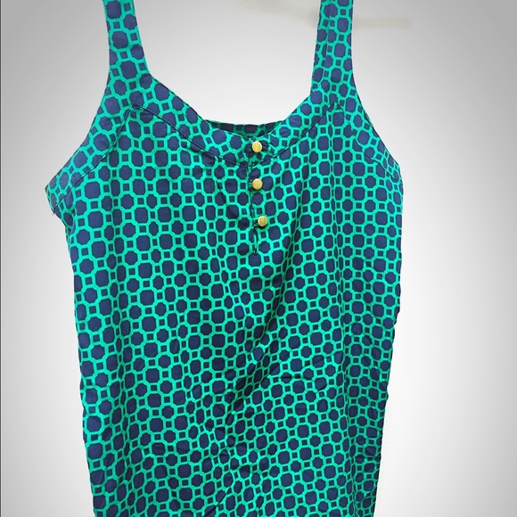 BANANA REPUBLIC | Blue Green Silky Tank SZ: XS - Picture 2 of 4