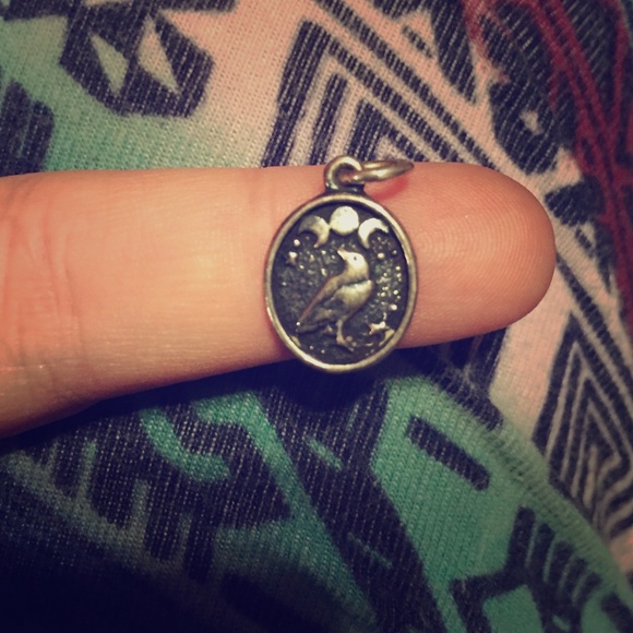 Raven and Triple Moon Pendant