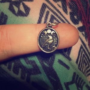 Raven and Triple Moon Pendant