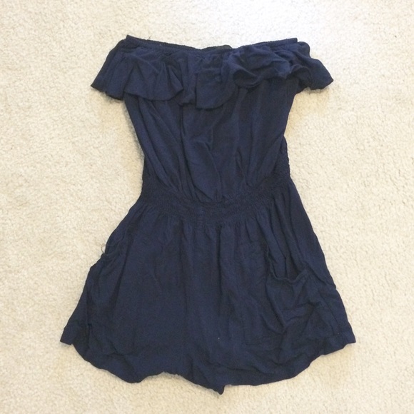 Wet Seal Navy Blue Sleeveless Romper