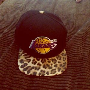 Custom made Lakers Leopard Baseball Cap