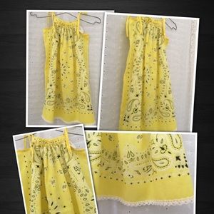 💐Yellow Paisley Bandana Dress💐