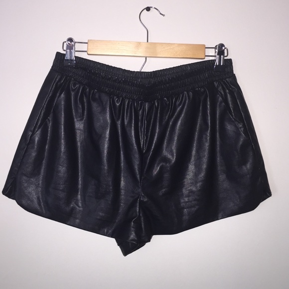 Leather shorts