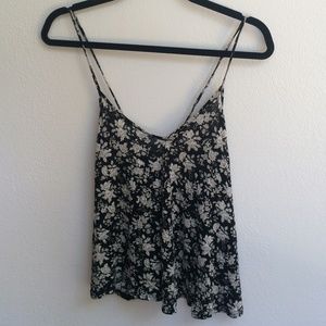 Brandy Melville style floral strappy tank top