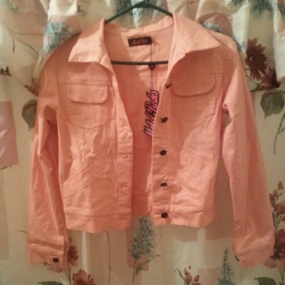 Motel Rocks Jackets & Blazers - Coral Jeans Jacket