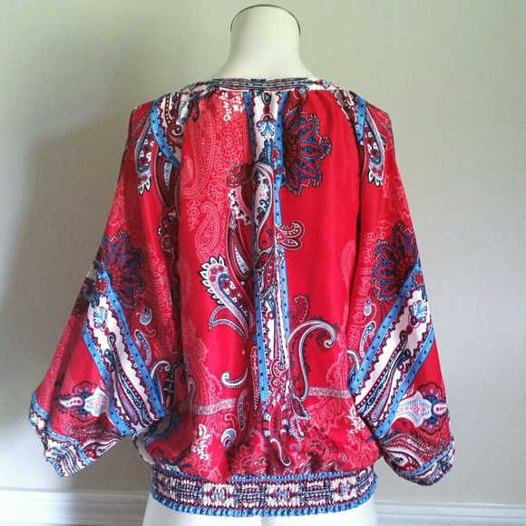 🍎SOLD🍎 NY&Co Red Split Top - Picture 4 of 4
