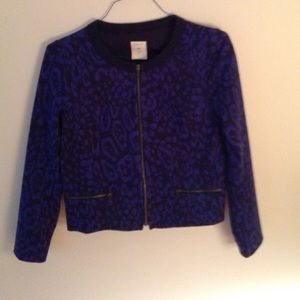 Blue leopard jacket