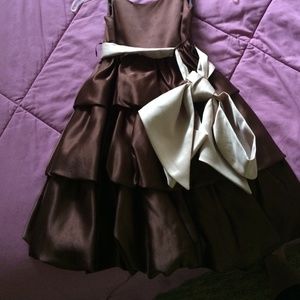 Little girls satin dress