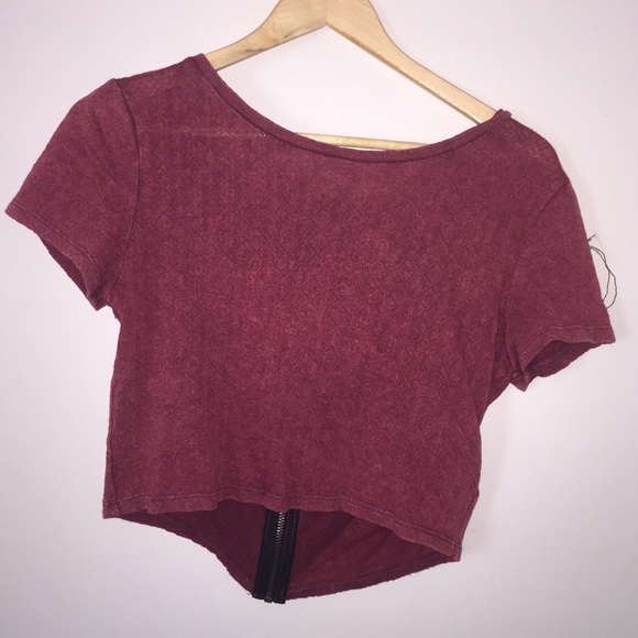 Red crop top