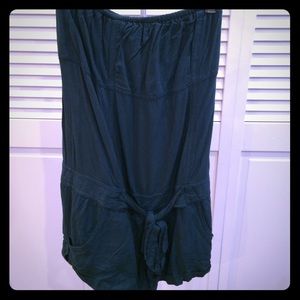 Urban Outfitters teal strapless romper size XS