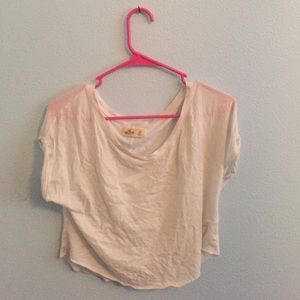 Plain White Cropped Tee