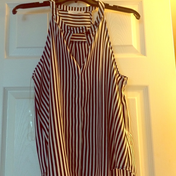 Black and white stripe racer back