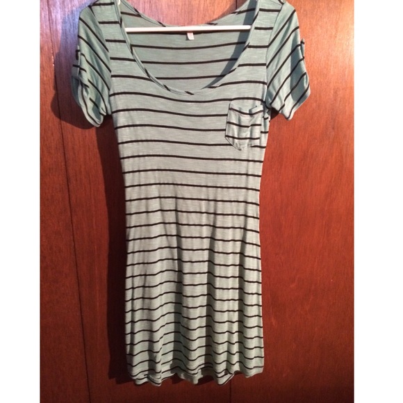 Mint green striped sundress