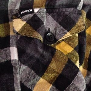 Yellow & black Hurley flannel