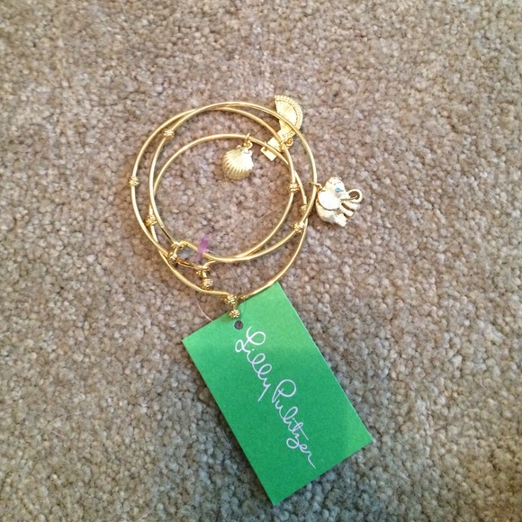 Set of 3 Lilly Bracelets in Gold