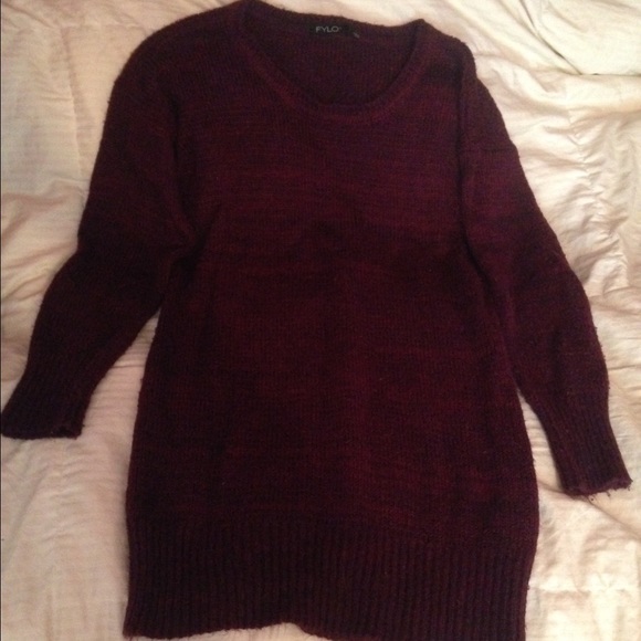 Deep maroon winter sweater