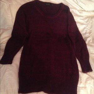 Deep maroon winter sweater