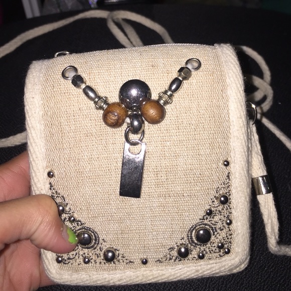 Cream colored purse