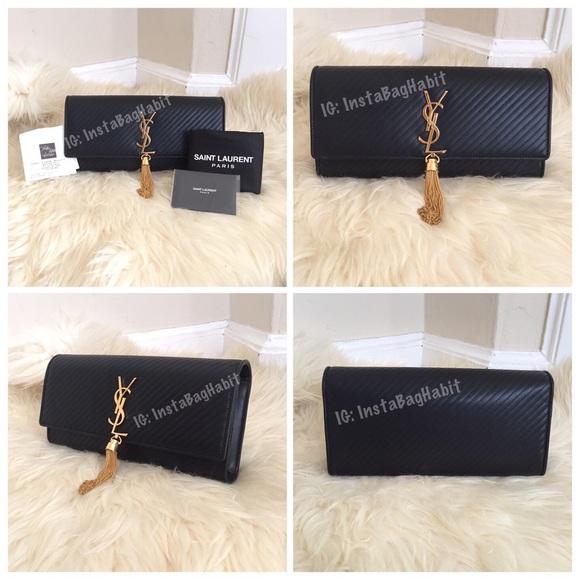🎀SOLD🎀NWT AUTH Saint Laurent Monogram Tassel - Picture 2 of 4