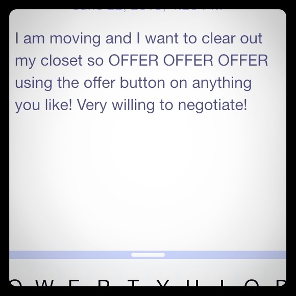 Offers welcome!