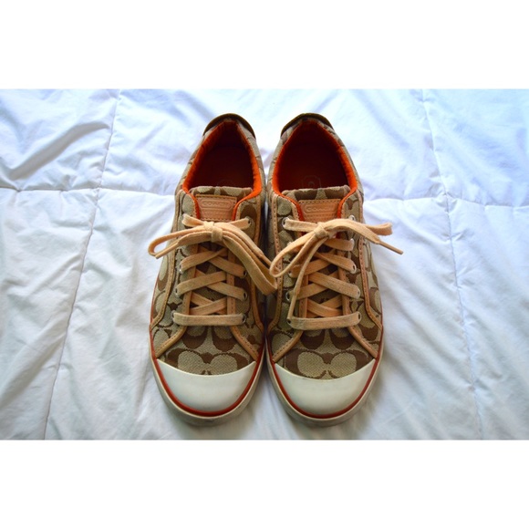 Authentic brown Coach sneakers