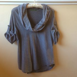 Anthropologie cowel neck top 3/4 length sleeves