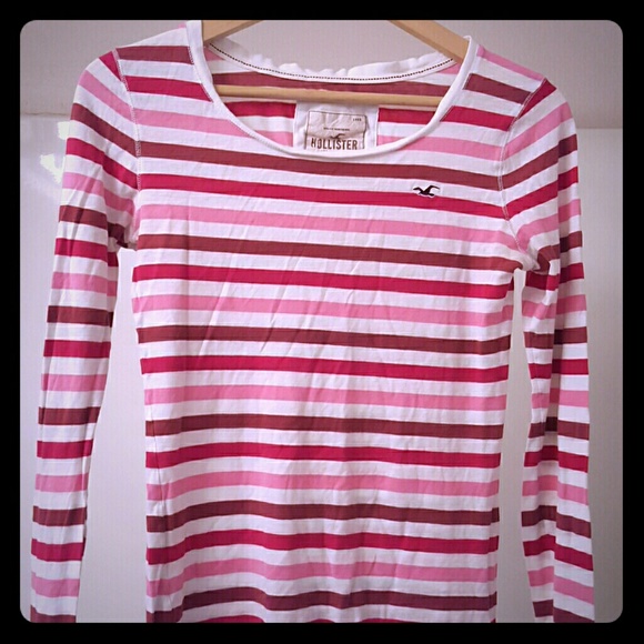 Hollister Pink Stripes Top