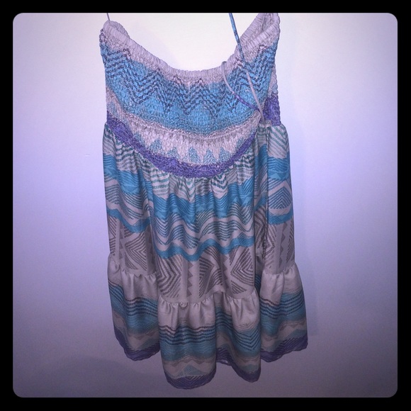 Blue/ multicolored dress