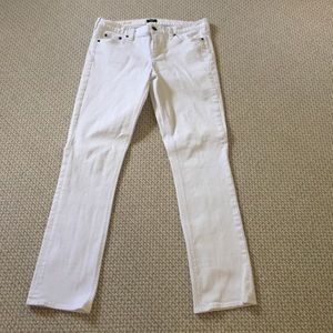 J Crew Matchstick Stretch White Jeans