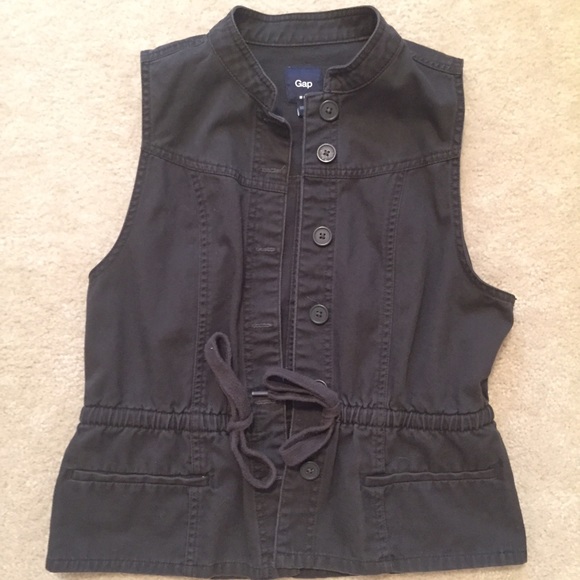 Gap military style charcoal vest