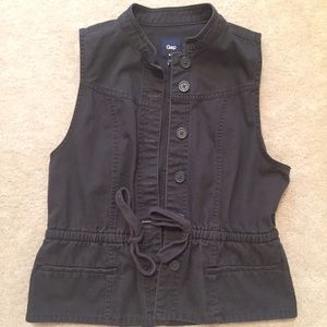 Gap military style charcoal vest