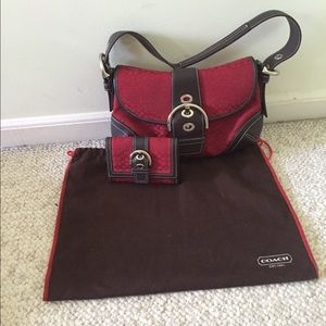 Red coach bag