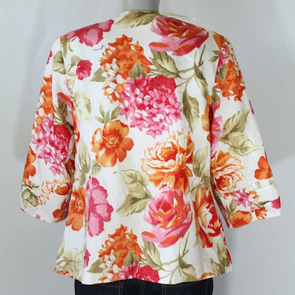 NWT Floral open front blazer sz 1X fits like XL - Picture 2 of 3