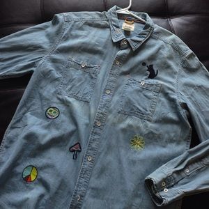Men's hippie denim shirt