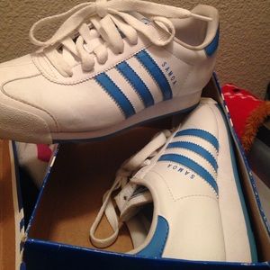 White/Blue Adidas size 6