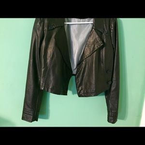Faux leather Crop Jacket