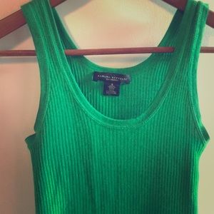 Beautiful green cashmere fitted tank