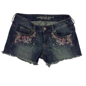 American Eagle Midi Denim Shorts