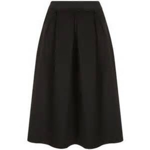 Long Black Scuba Skirt - Picture 2 of 4
