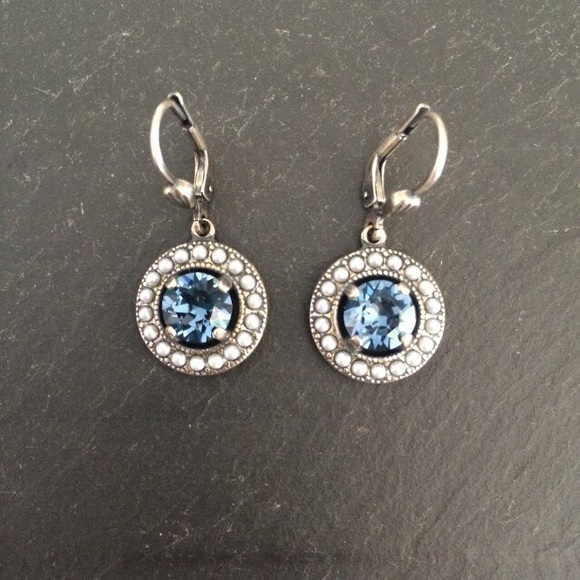 Catherine Popesco Swarovski Silver Plated Earrings