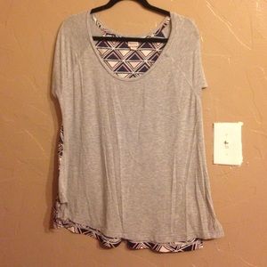 Plus size grey top